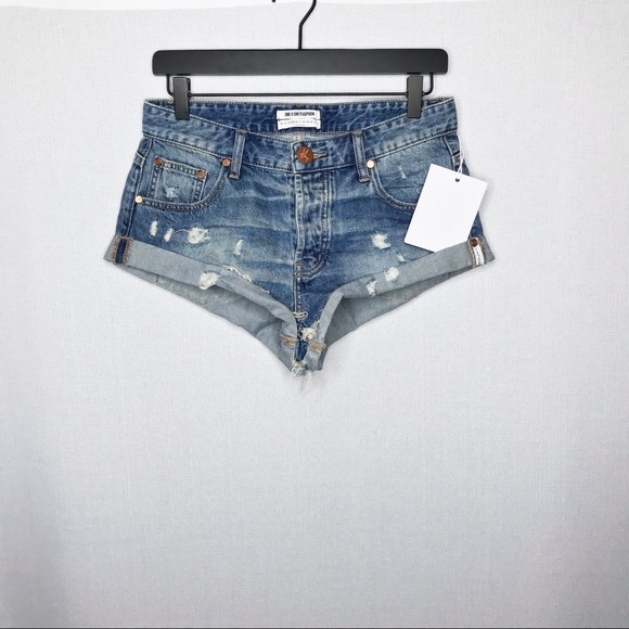 One Teaspoon Pants - ▪️One Teaspoon▪️Blue Buoy Bandits shorts